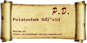 Polatschek Dávid névjegykártya
