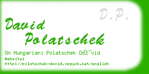 david polatschek business card